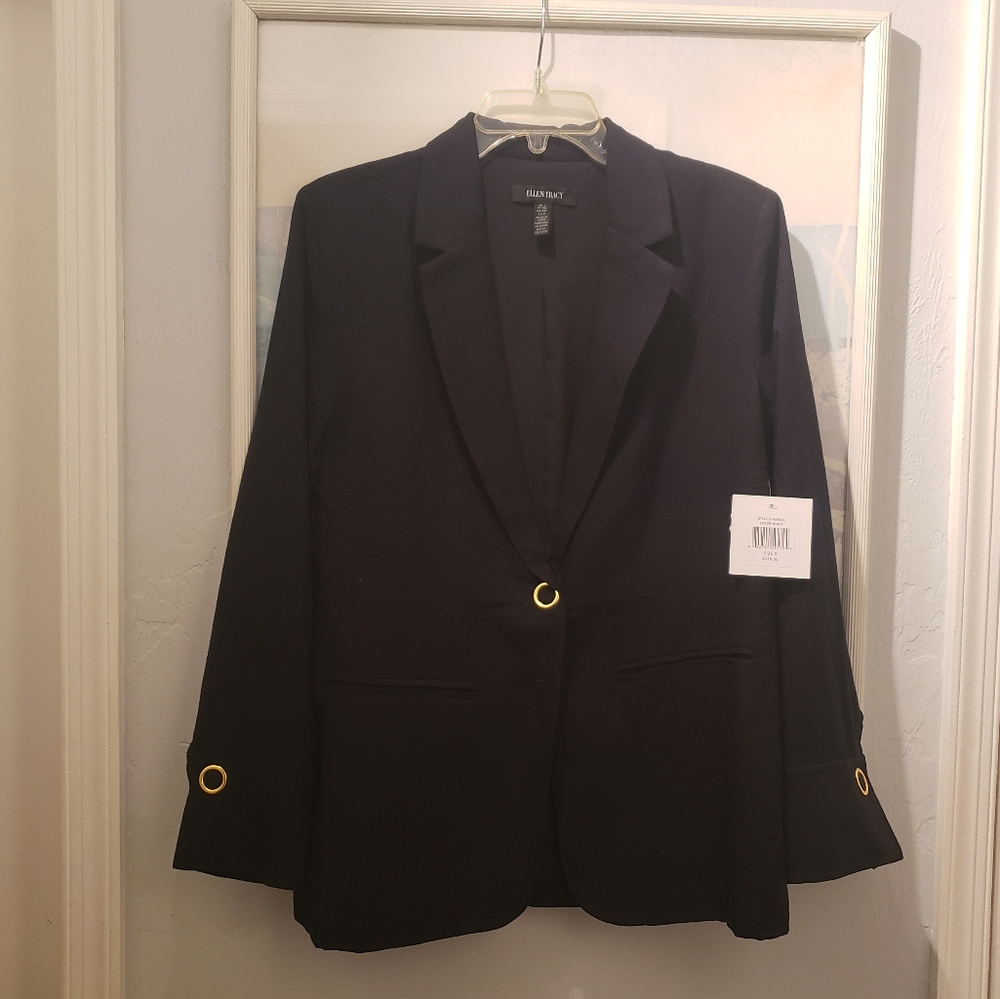 NWT Ellen Tracy Women's Black  Blazer Size S